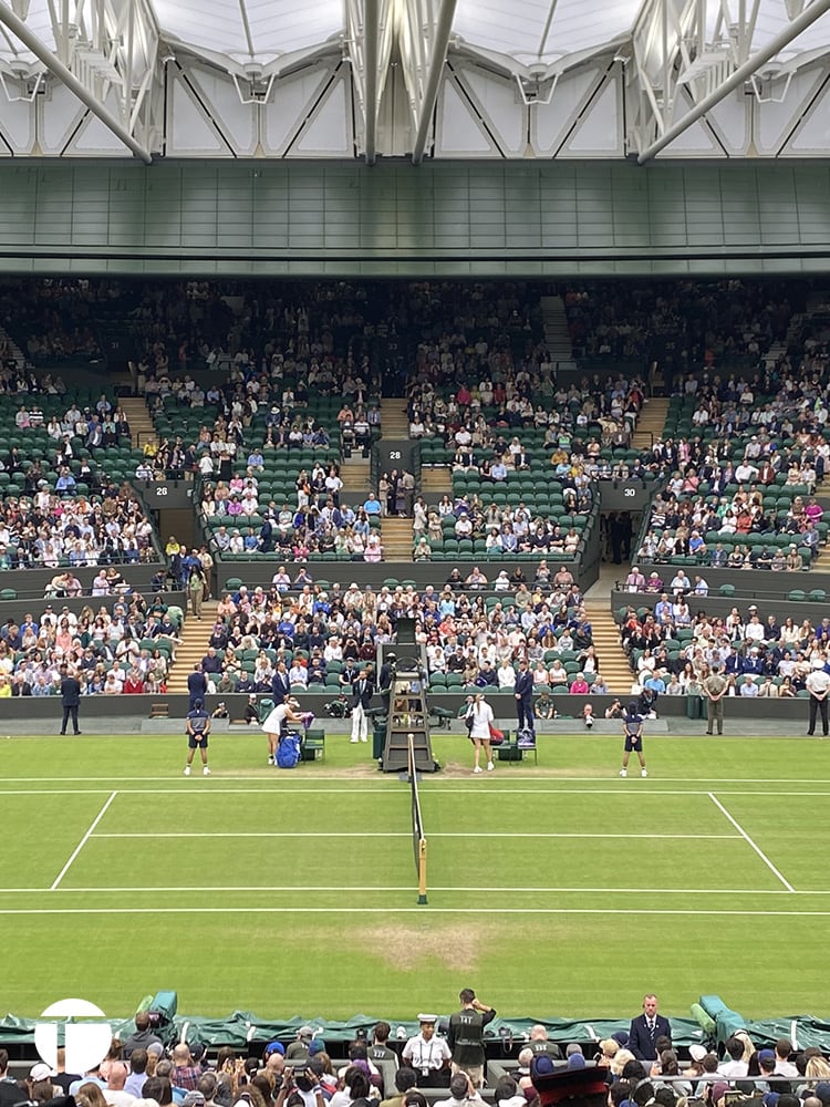 Donna Vekic e Lulu Sun nei quarti di finale di Wimbledon. Campo da tennis Court No. 1 di Wimbledon a Londra | Tennis On Court | Il tennis da un altro punto di vista.